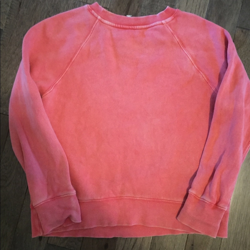 Distressed, cropped FREE PEOPLE sweatshirt.